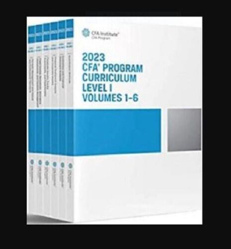 2023 CFA Program Curriculum Level I E-Books Set Volumes 1-6 BOOK EXAM GUIDE COMPLETE