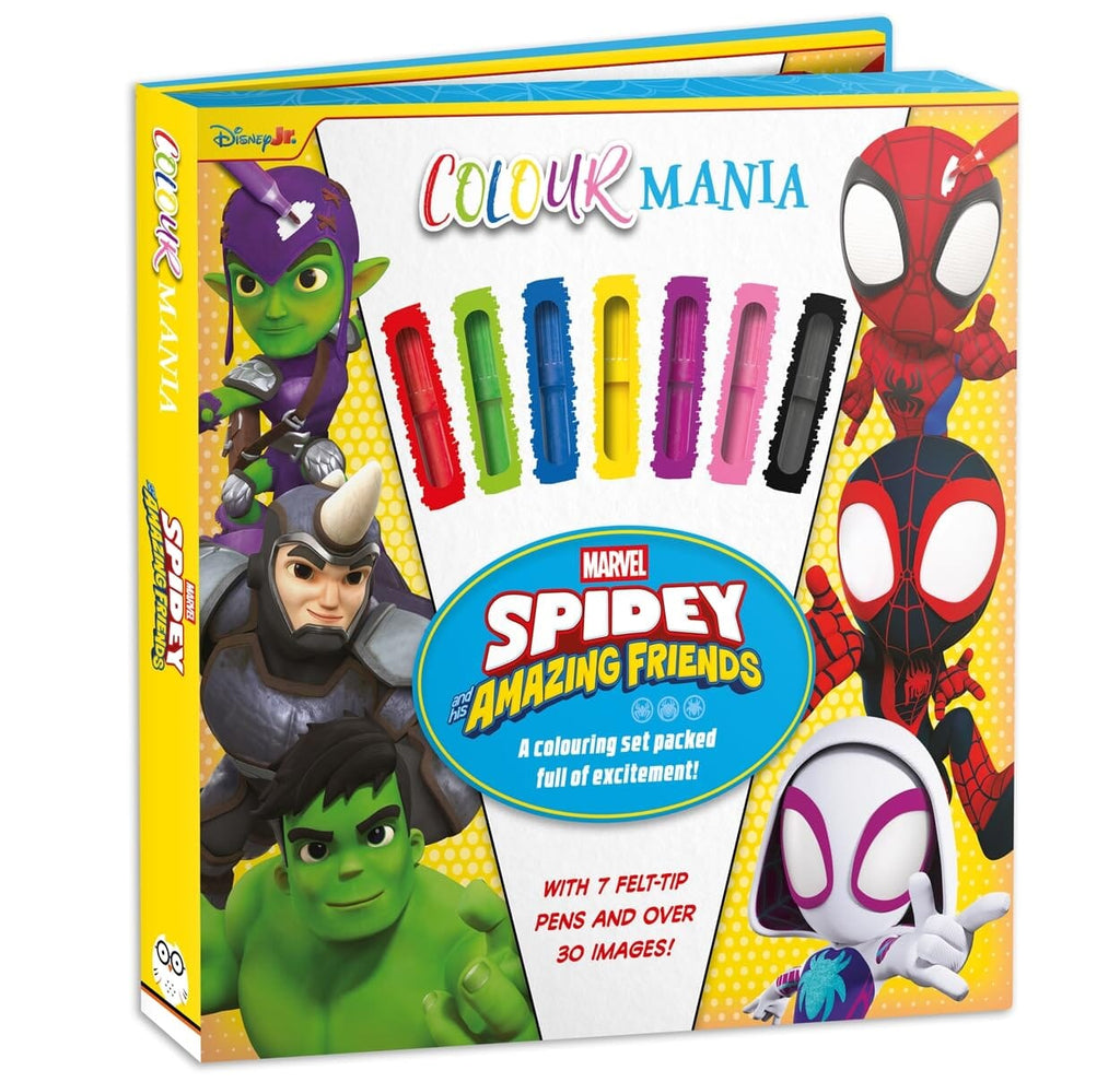Marvel Spidey and his Amazing Friends with 7 felt-tip pens and over 30 images! - Ages 4-6 - E-B00k