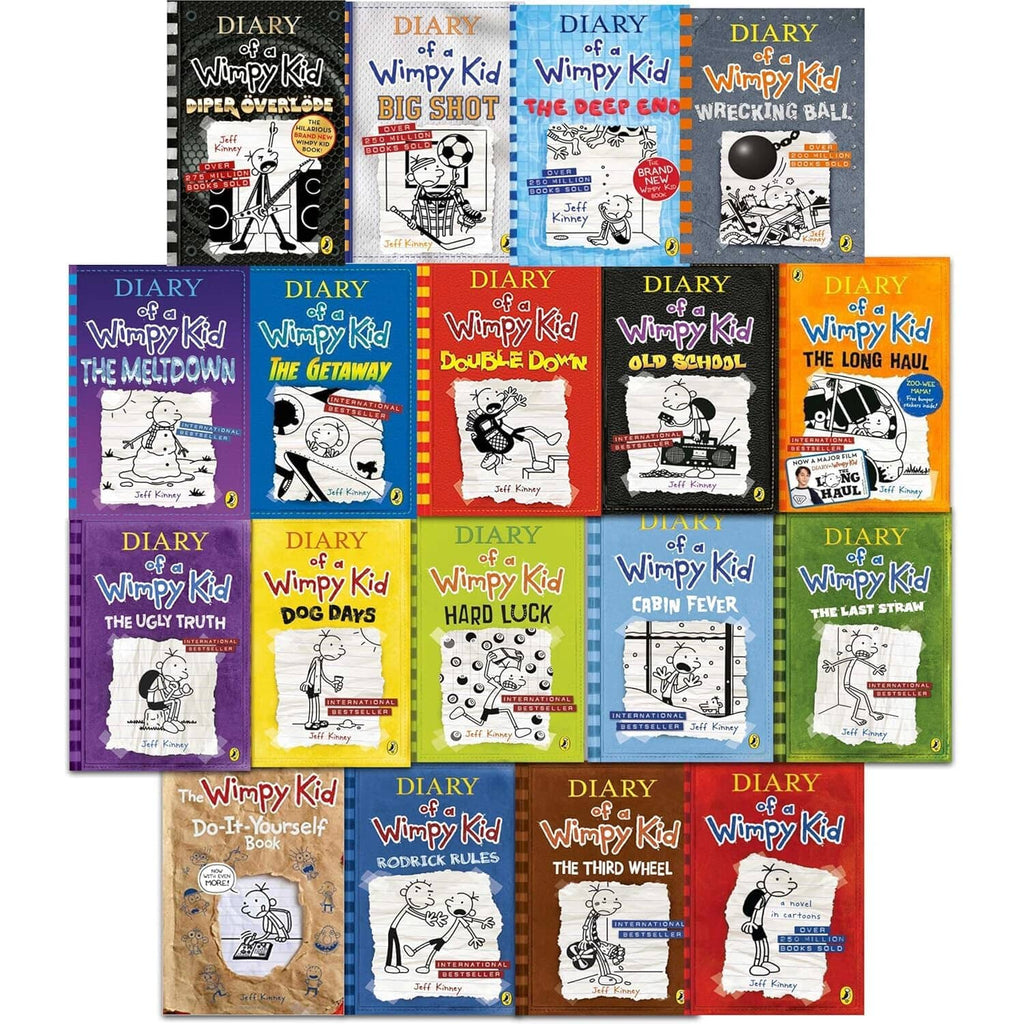 Diary of a Wimpy Kid by Jeff Kinney: 18 Books Collection Set - Ages 7-12 - E-B00k
