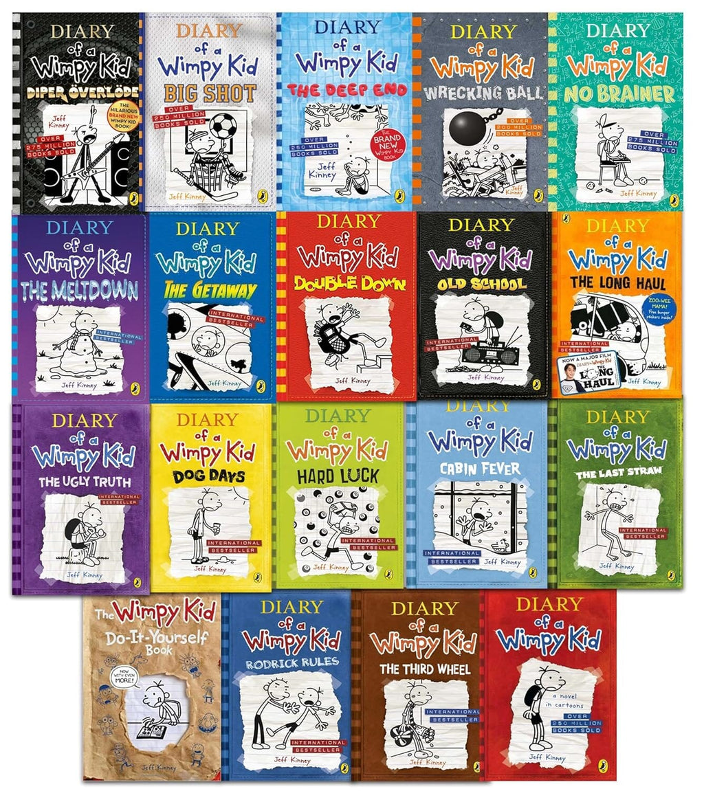 Diary of a Wimpy Kid by Jeff Kinney: 19 Books Collection Set - Ages 7-12 - E-B00k