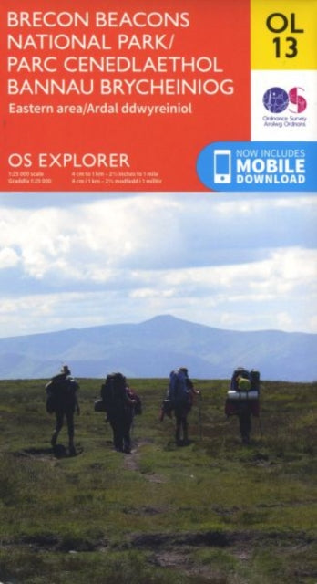 Brecon Beacons National Park - Eastern Area OS Map