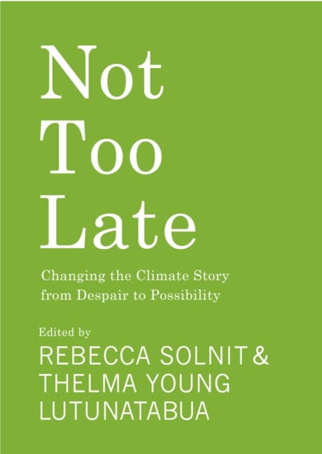 Not Too Late : Changing the Climate Story from Despair to Possibility by Rebecca Solnit
