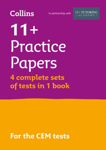 11+ Verbal Reasoning, Non-Verbal Reasoning & Maths Practice Papers (Bumper Book with 4 sets of tests): For the 2023 Cem Tests by Collins 11+
