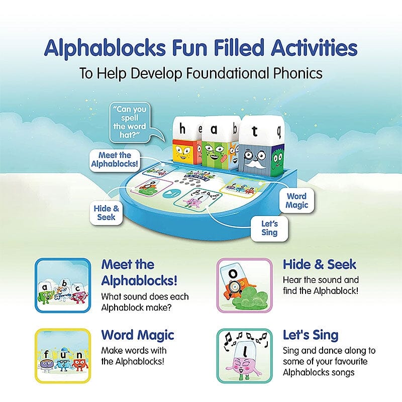 Alphablocks Phonics Fun: Learn Letter Recognition and Sounds, Spelling and Vocabulary Perfect for Interactive Play and Child Development - Ages 3+ - Educational Toy
