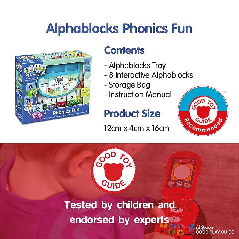 Alphablocks Phonics Fun: Learn Letter Recognition and Sounds, Spelling and Vocabulary Perfect for Interactive Play and Child Development - Ages 3+ - Educational Toy