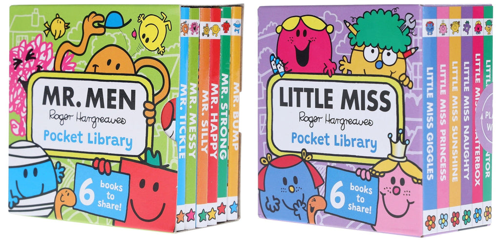 Mr. Men & Little Miss: Pocket Library by Roger Hargreaves 12 Mini Books Collection E-Books Set - Ages 1-5 - Board Book