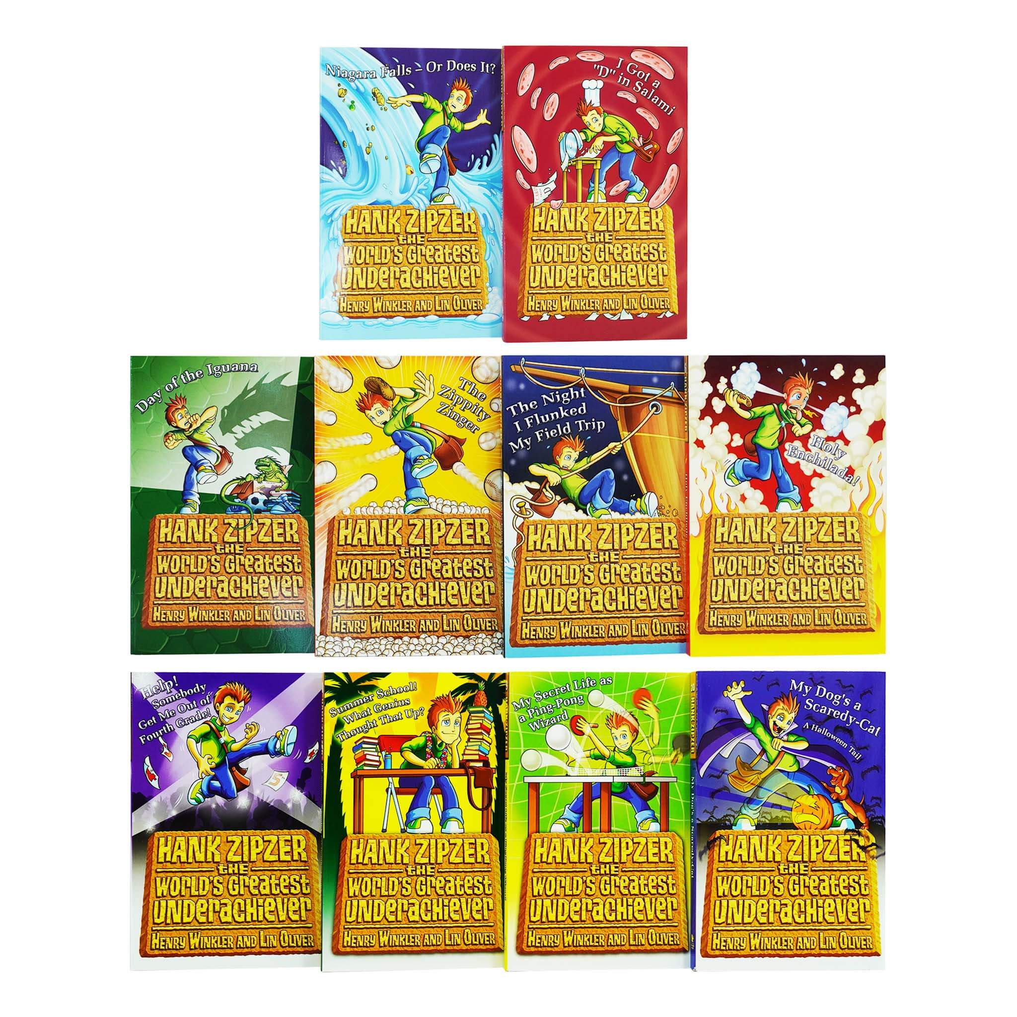 Damaged - Hank Zipzer 10 Books Set Collection by Henry Winkler and Lin Oliver - Ages 7-9 - E-B00k - T 33