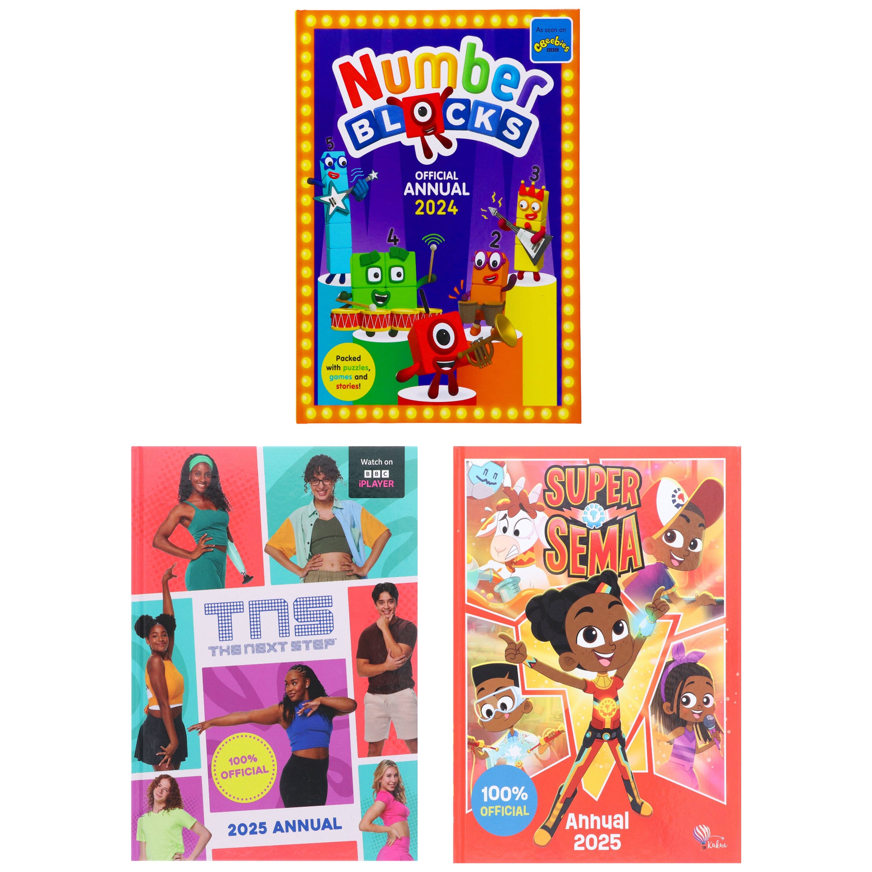 Super Sema Annual 2025, The Next Step Annual 2025 & Numberblocks Annual 2024: Collection 3 Books Set - Ages 4+ - E-B00k