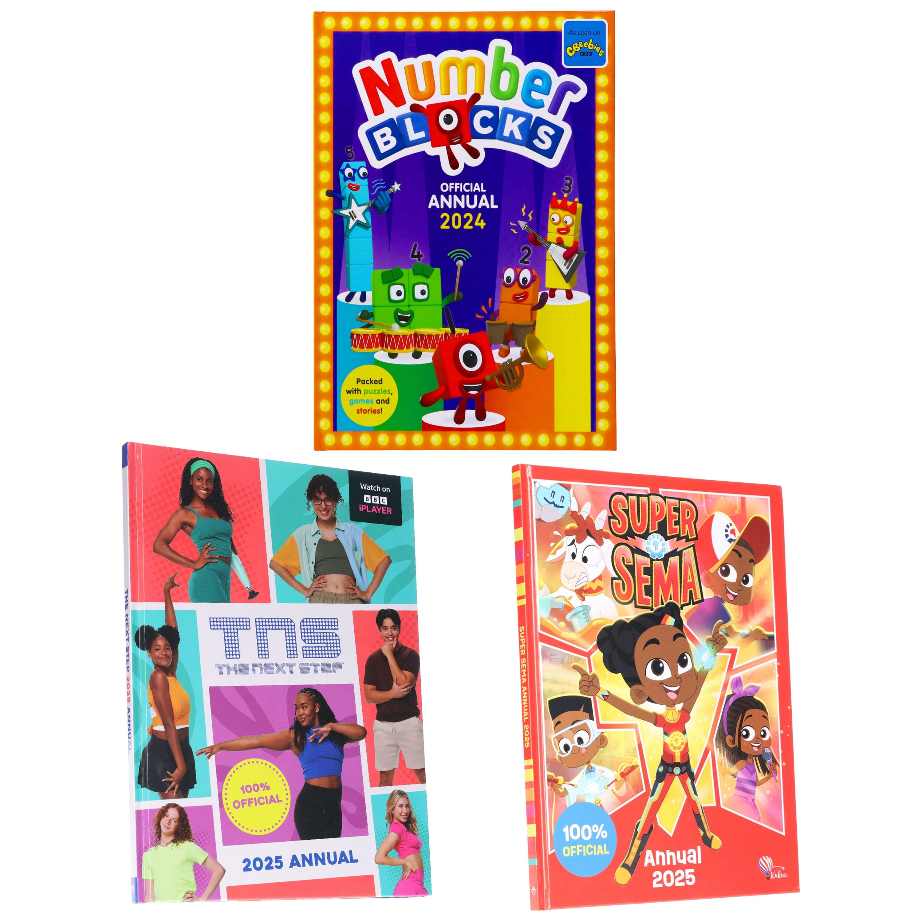 Super Sema Annual 2025, The Next Step Annual 2025 & Numberblocks Annual 2024: Collection 3 Books Set - Ages 4+ - E-B00k