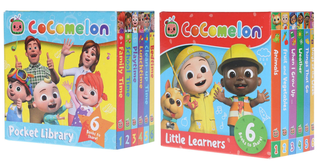 CoComelon Little Learners Pocket Library: Illustrated 12 Mini books Collection E-Books Set - Ages 1-4 - Board Book