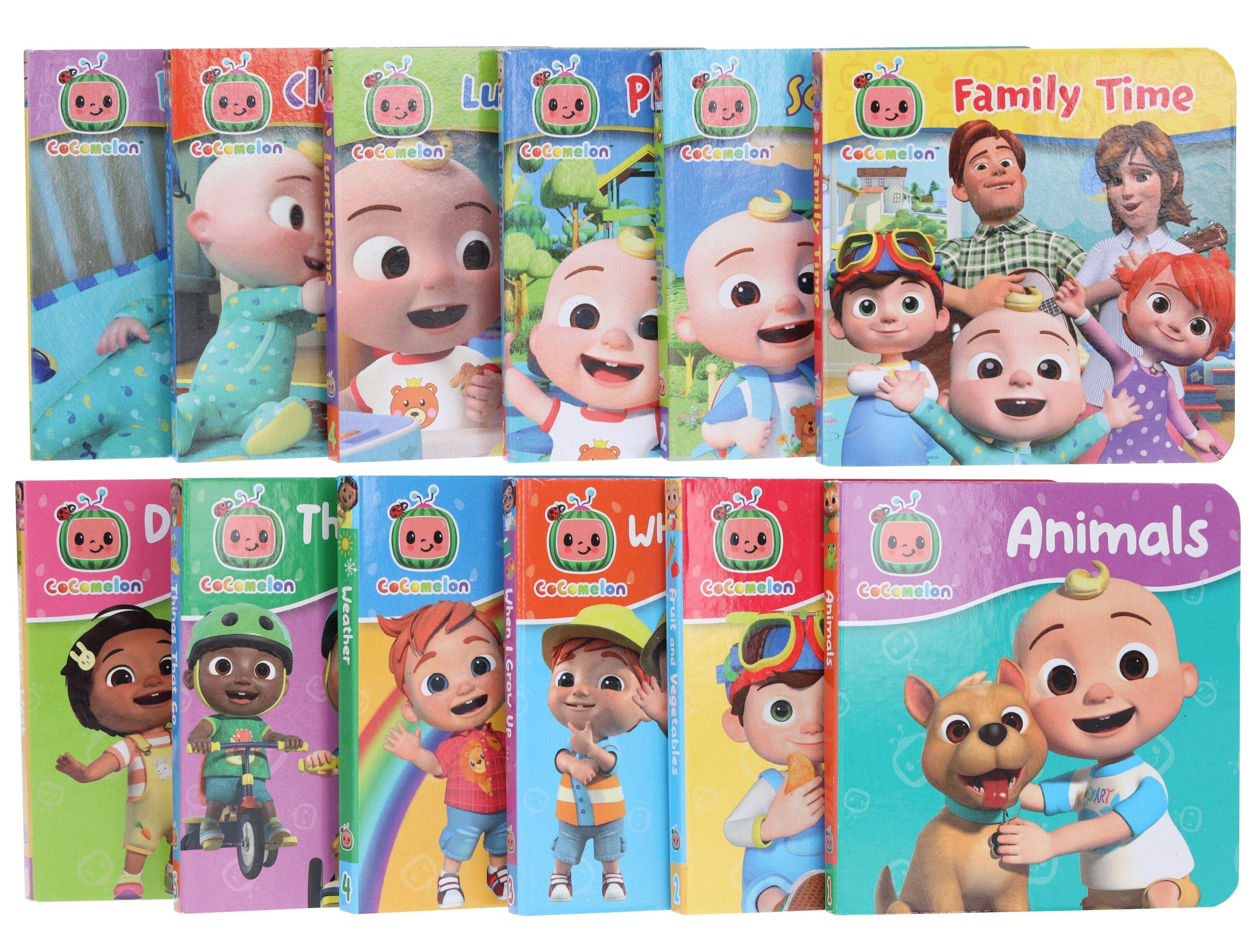 CoComelon Little Learners Pocket Library: Illustrated 12 Mini books Collection E-Books Set - Ages 1-4 - Board Book