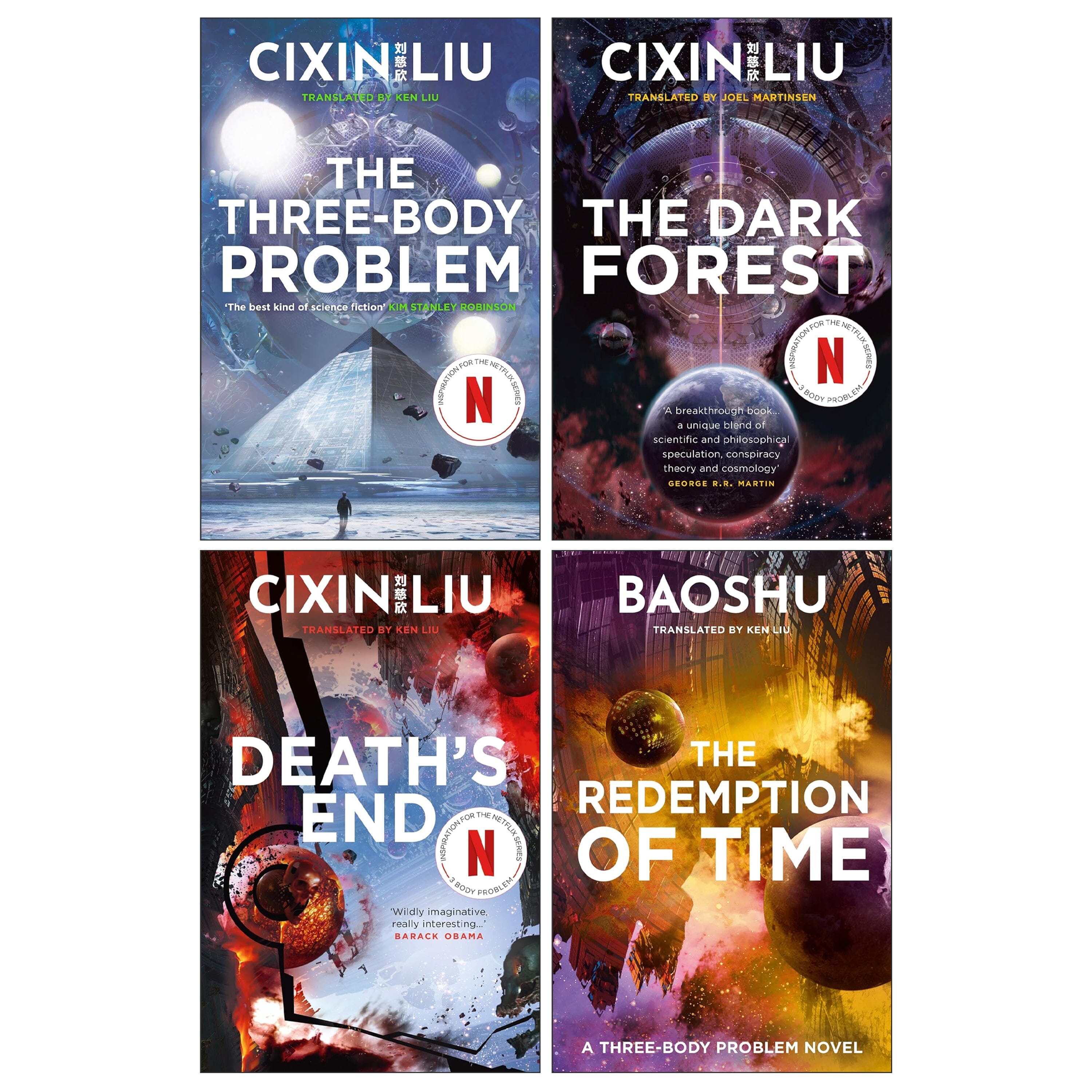 The Three-Body Problem Novels By Cixin Liu & Baoshu 4 Books Collection Set - Fiction