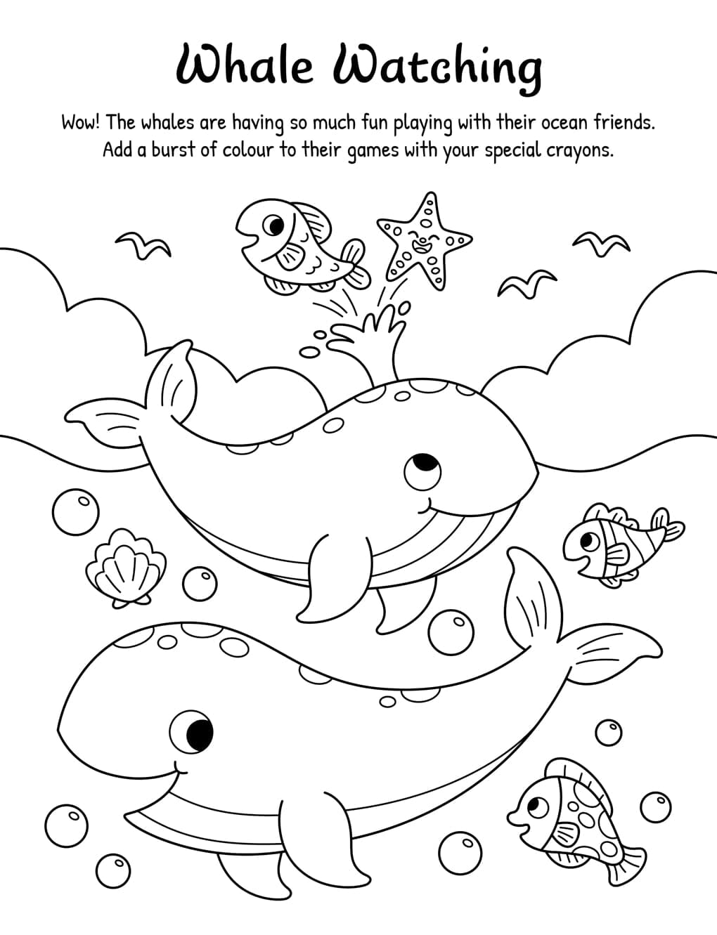 Under The Sea Colouring Book With 16 Stackable Ocean Crayons! - Ages 3-6 - E-B00k