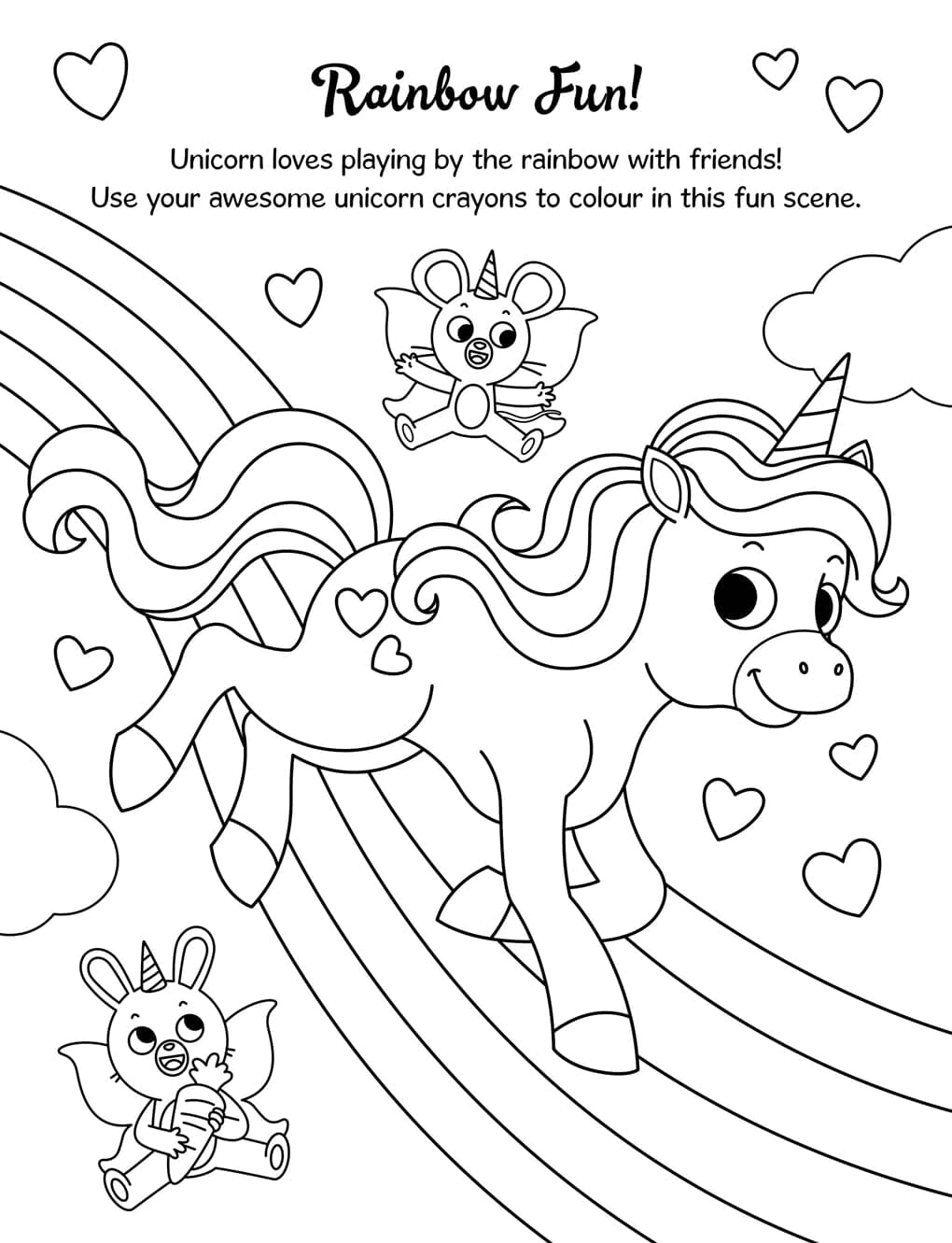 Super Cute Unicorns Colouring Book With 16 Stackable Unicorn Crayons! - Ages 3-6 - E-B00k