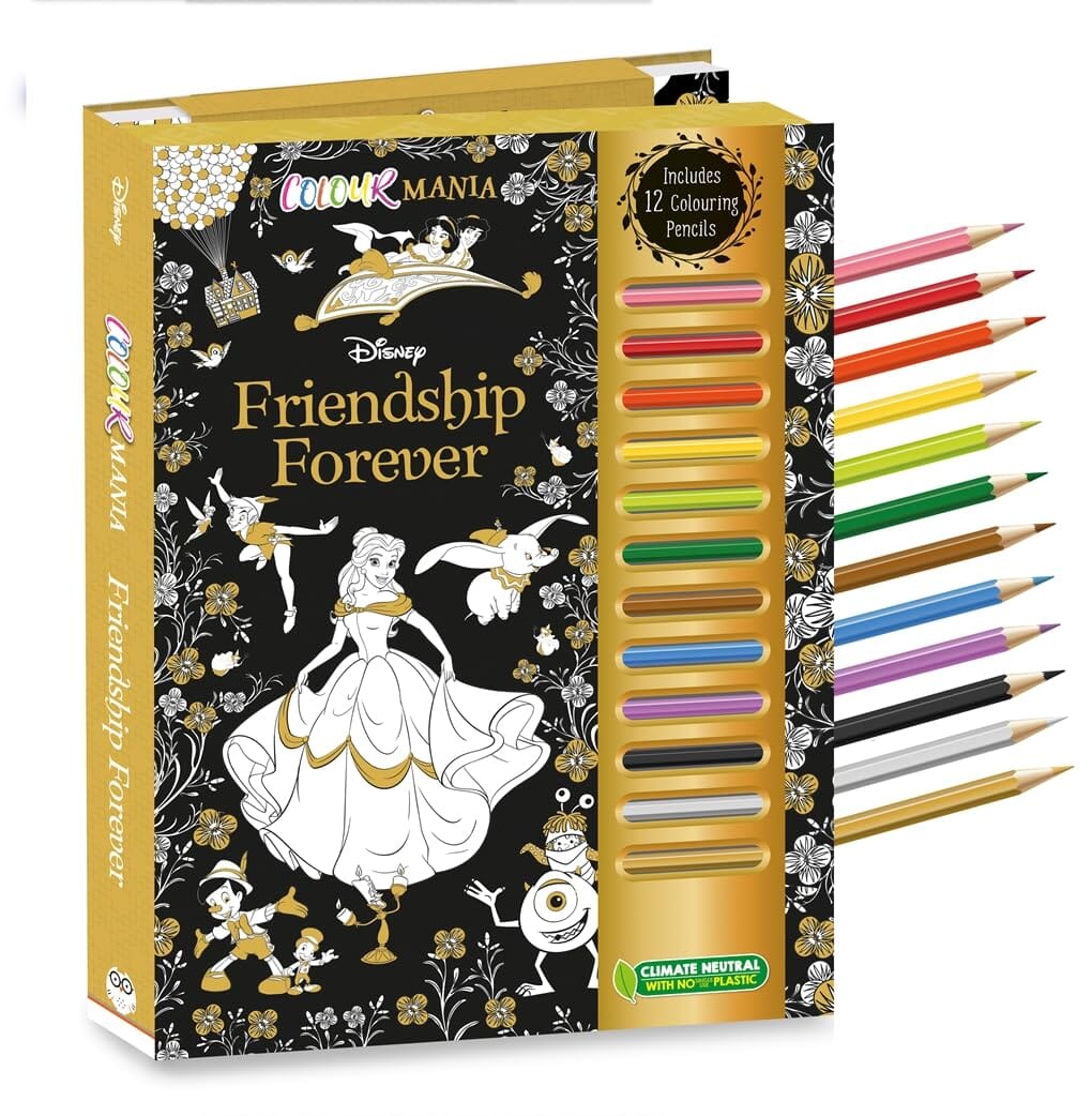 Disney: Friendship Forever Colouring Book (Art folder including 12 colouring pencils!) - Ages 10-18 - E-B00k