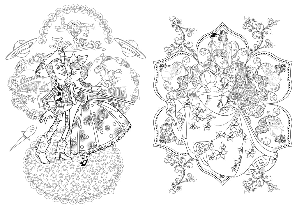 Disney: Friendship Forever Colouring Book (Art folder including 12 colouring pencils!) - Ages 10-18 - E-B00k