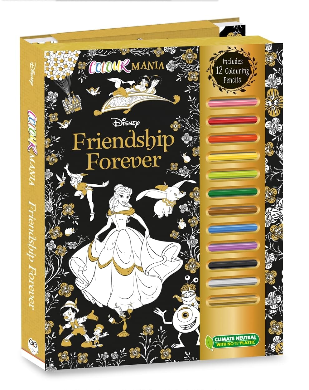 Disney: Friendship Forever Colouring Book (Art folder including 12 colouring pencils!) - Ages 10-18 - E-B00k