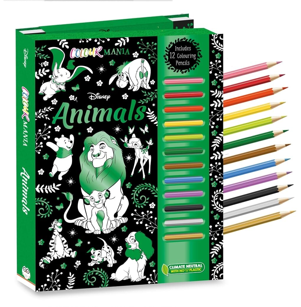 Disney: Animals Colouring Book With 12 colouring pencils! by Walt Disney - Ages 10-18 - E-B00k
