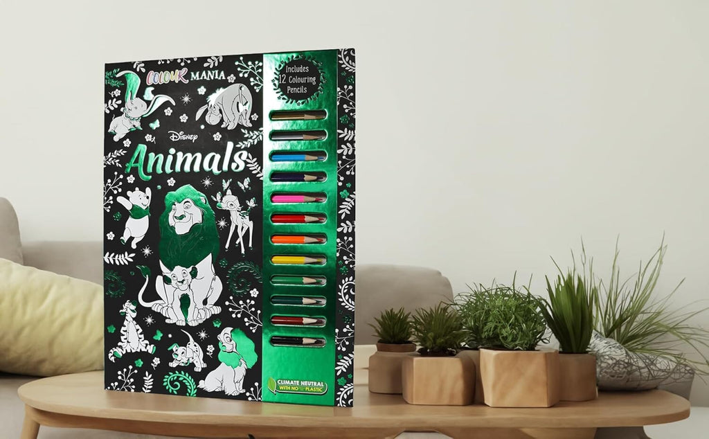 Disney: Animals Colouring Book With 12 colouring pencils! by Walt Disney - Ages 10-18 - E-B00k