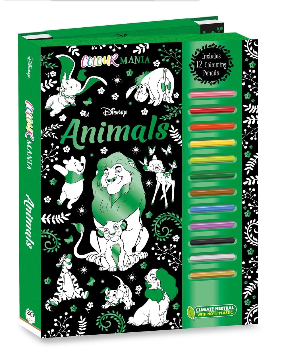 Disney: Animals Colouring Book With 12 colouring pencils! by Walt Disney - Ages 10-18 - E-B00k