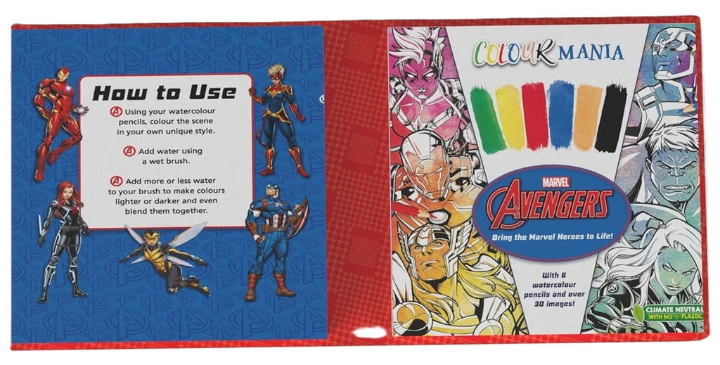 Marvel: Avengers: Bring the Marvel Heroes to Life!: With 6 Watercolour Pencils, Paintbrush and Over 30 Images! - Ages 7-11 - E-B00k