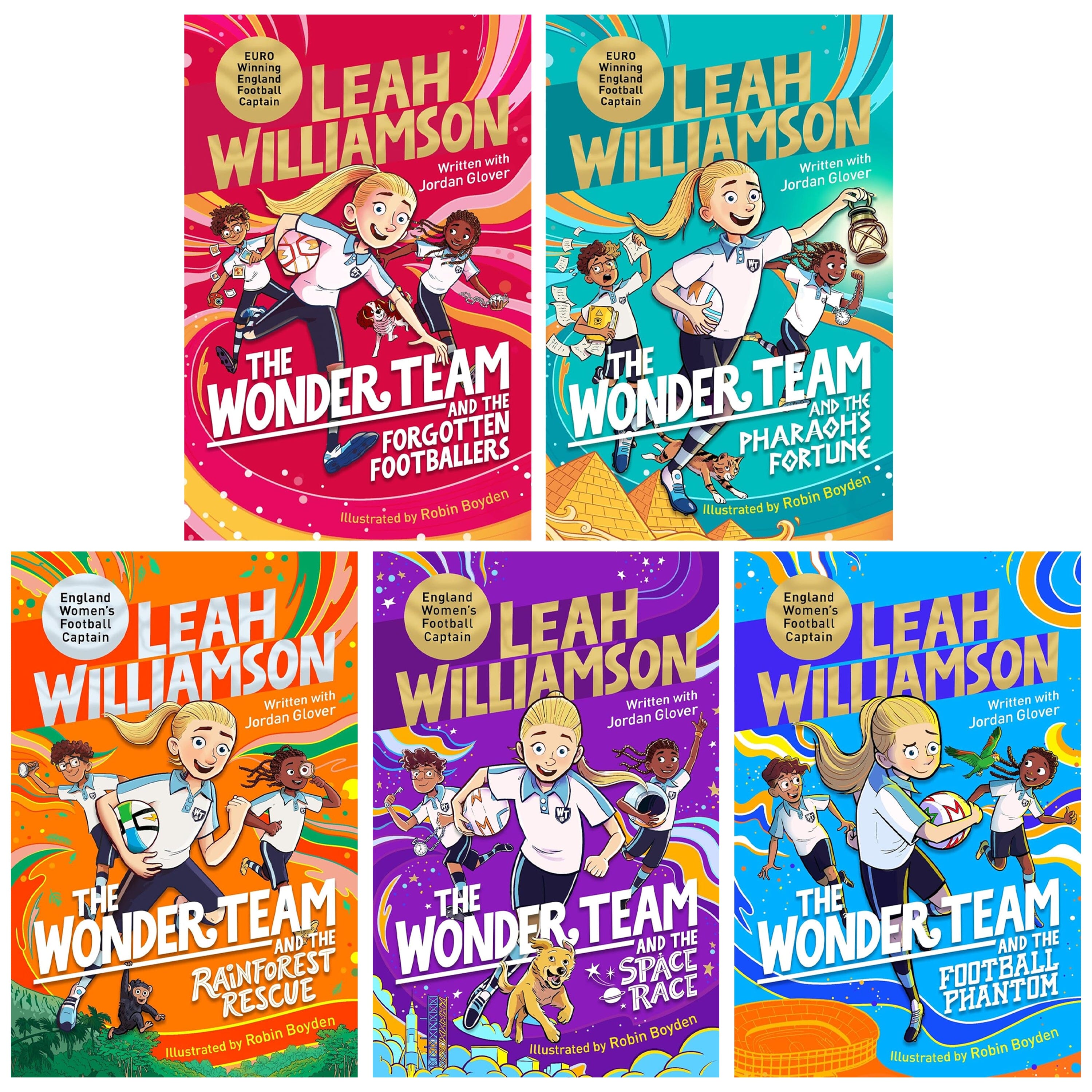 The Wonder Team Series By Leah Williamson Illustrated 5 Books Collection Set - Ages 9-11 - E-B00k