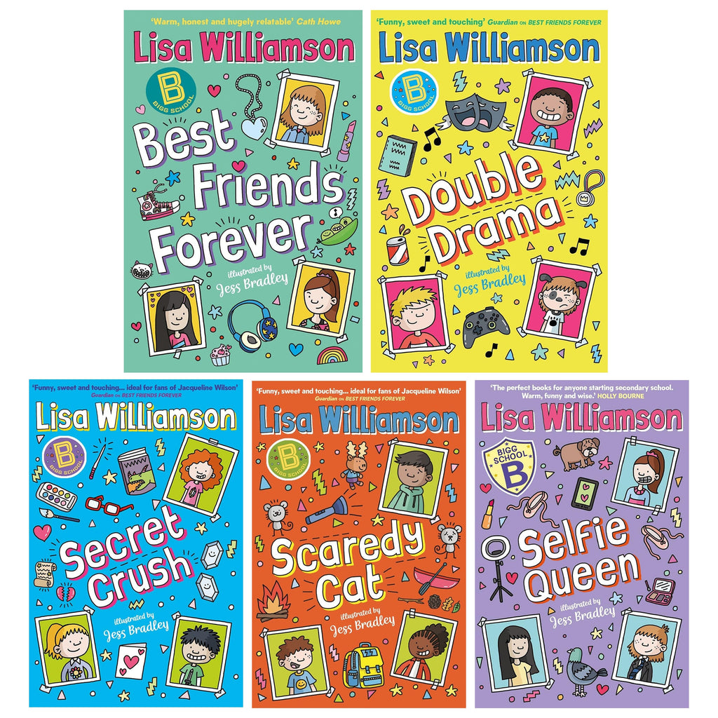 Bigg School Series By Lisa Williamson Illustrated 5 Books Collection Set - Ages 9-12 - E-B00k