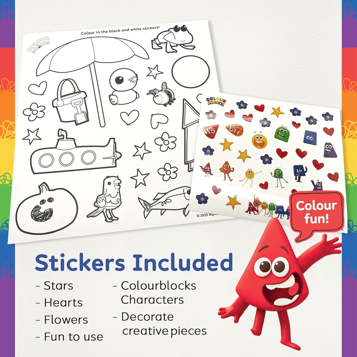Colour Blocks: Paint, Draw, Stamp & Stick Set - Ages 3+ - Educational Toy