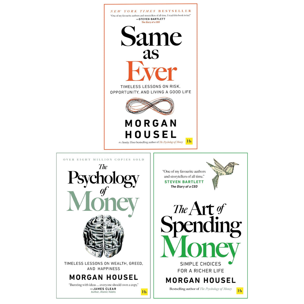 The Psychology Of Money, The Art of Spending Money & Same as Ever by Morgan Housel 3 Books Collection Set - Non Fiction - E-B00k