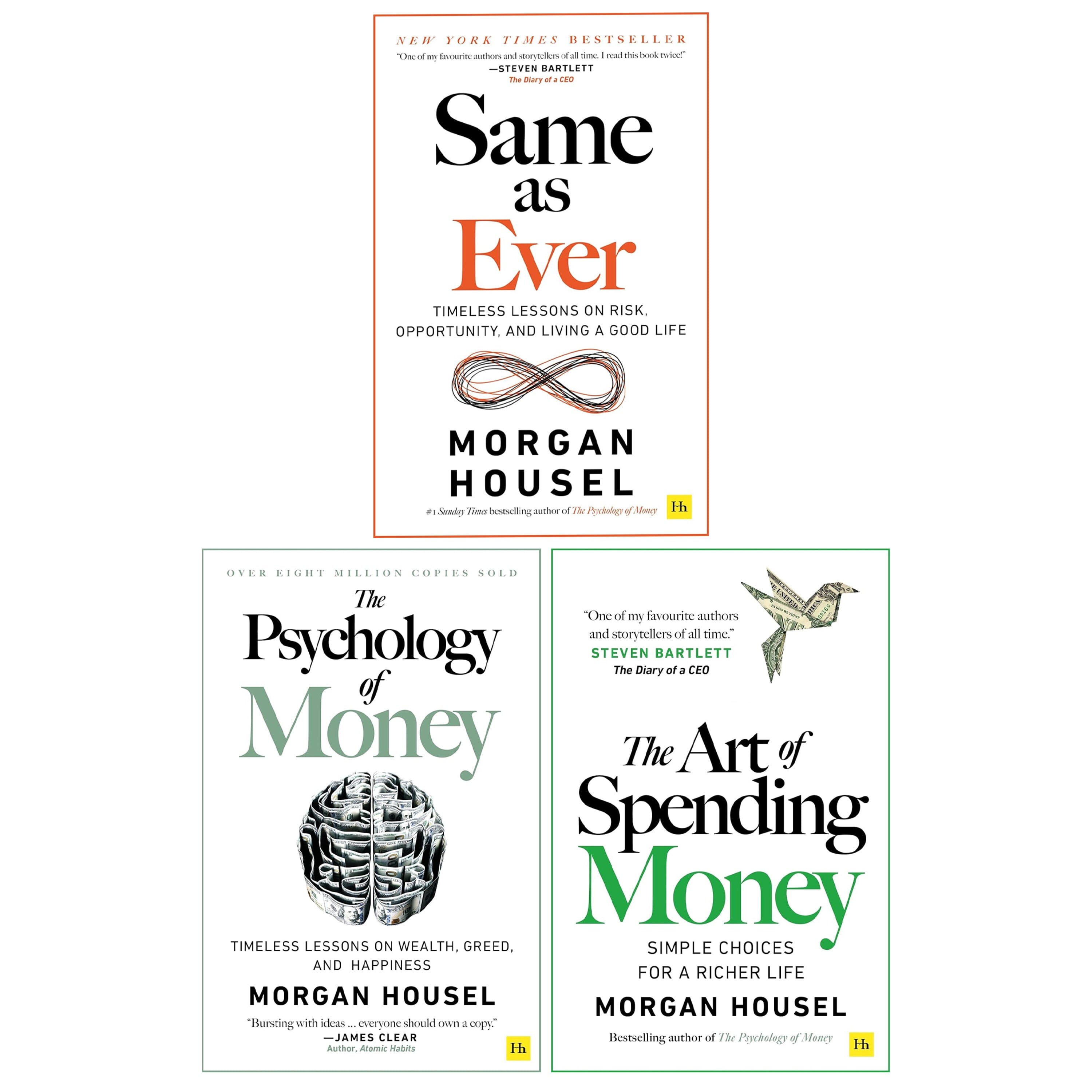 The Psychology Of Money, The Art of Spending Money & Same as Ever by Morgan Housel 3 Books Collection Set - Non Fiction - E-B00k