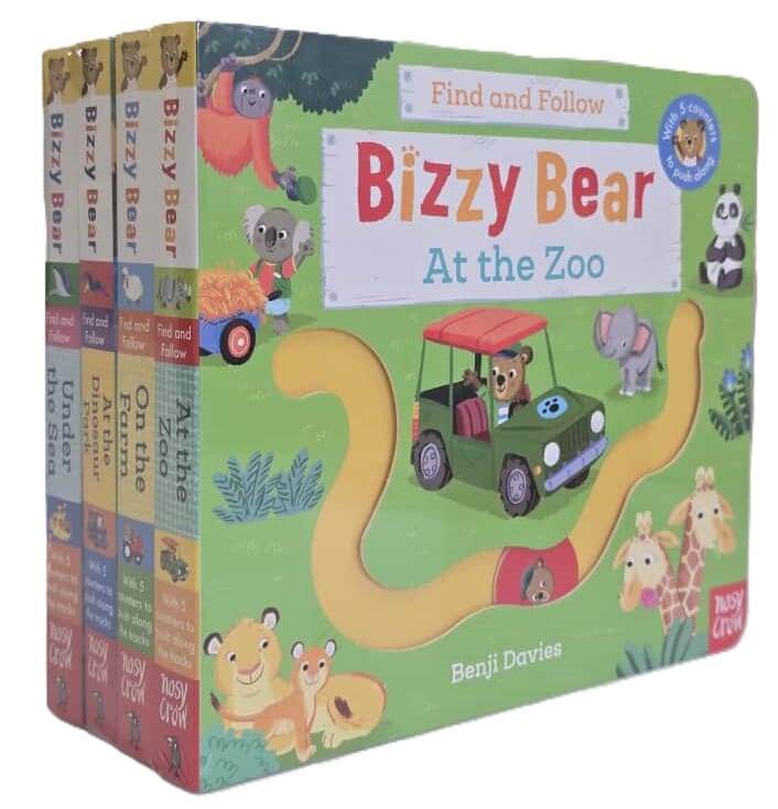 Bizzy Bear: Find and Follow Series by Benji Davies 4 Books Collection Set - Ages 2-5 - Board Book