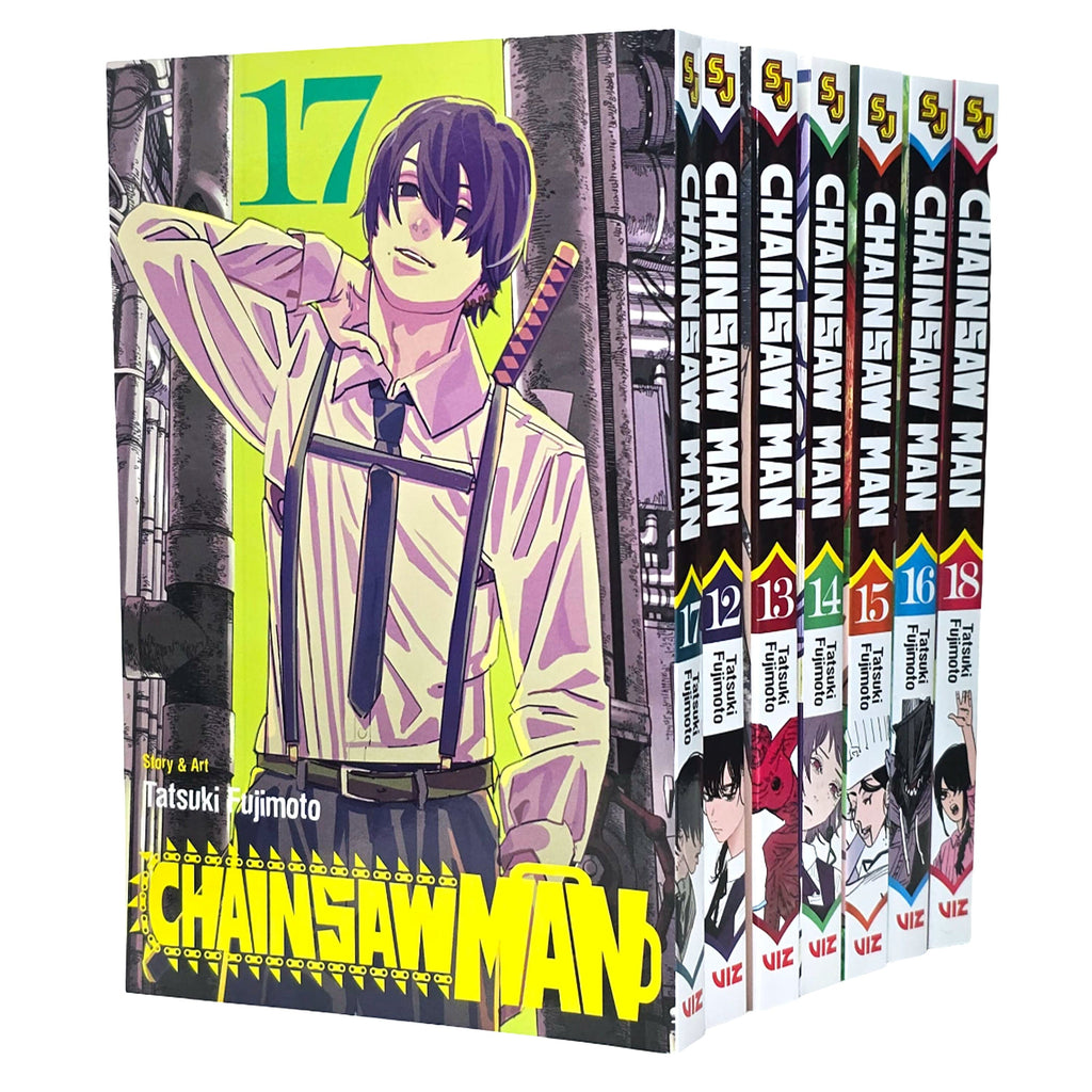 Chainsaw Man Volume 12-18 by Tatsuki Fujimoto: 7 Books Collection Set - Manga - E-B00k