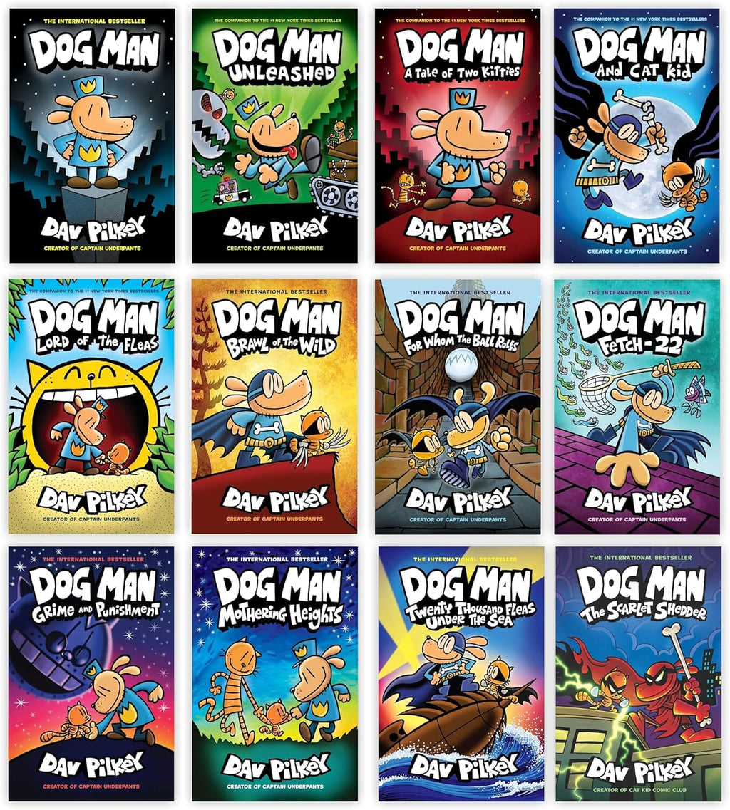 Dog Man (Book 1-12) by Dav Pilkey 12 Books Collection Set - Ages 6-12 - E-B00k
