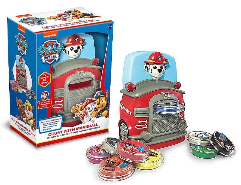 Paw Patrol Count With Marshall: Includes 10 Colour, Number And Object Coins - Ages 3+ - Educational Toy