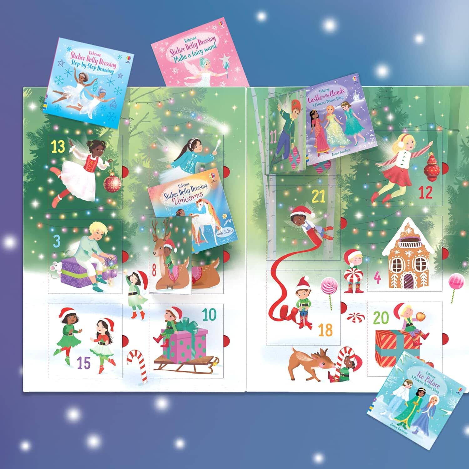 Sticker Dolly Dressing Advent Calendar: A Festive Collection of Dress Up Sticker Dolls, Puzzles, and other Activity Books - Ages 5+ - E-B00k
