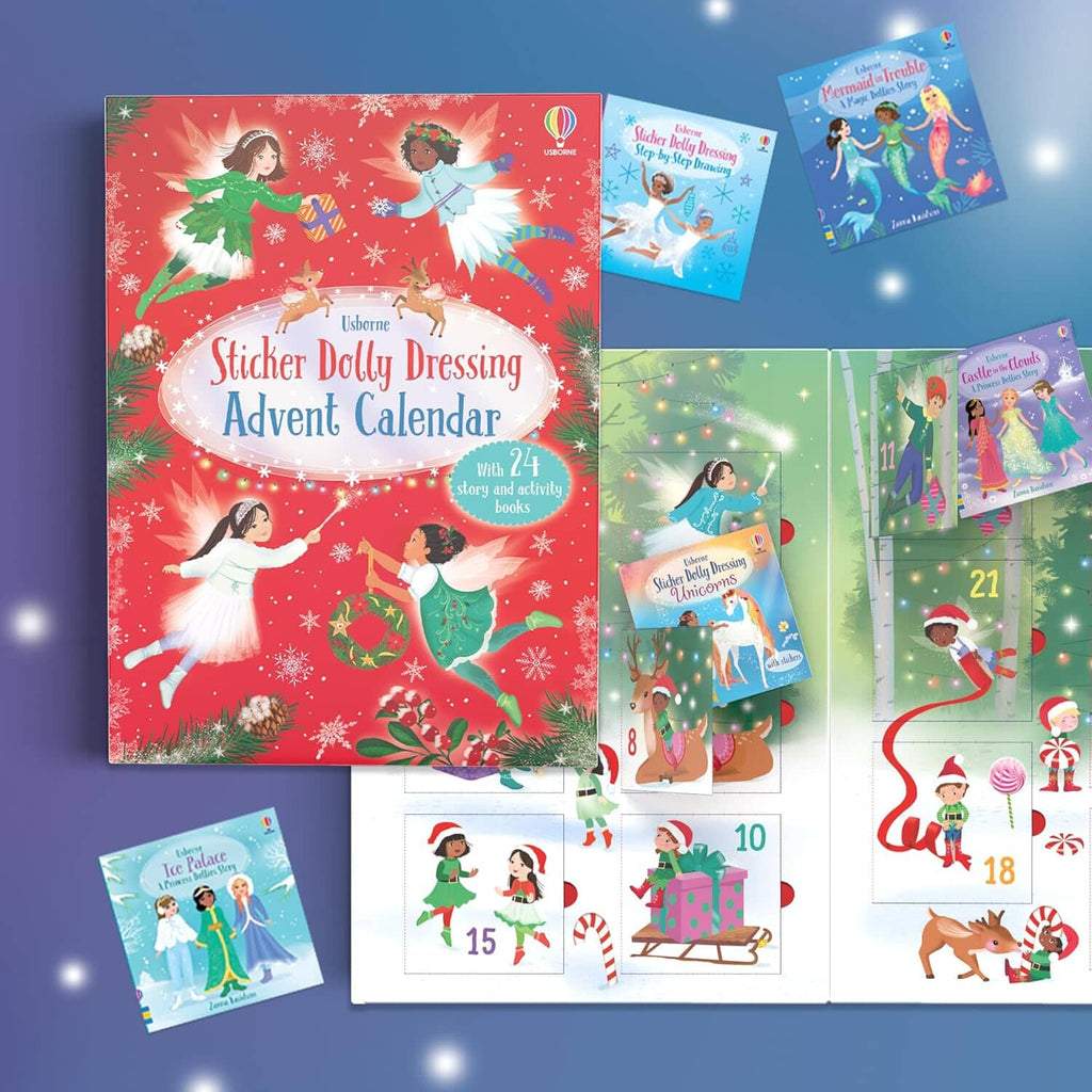 Sticker Dolly Dressing Advent Calendar: A Festive Collection of Dress Up Sticker Dolls, Puzzles, and other Activity Books - Ages 5+ - E-B00k
