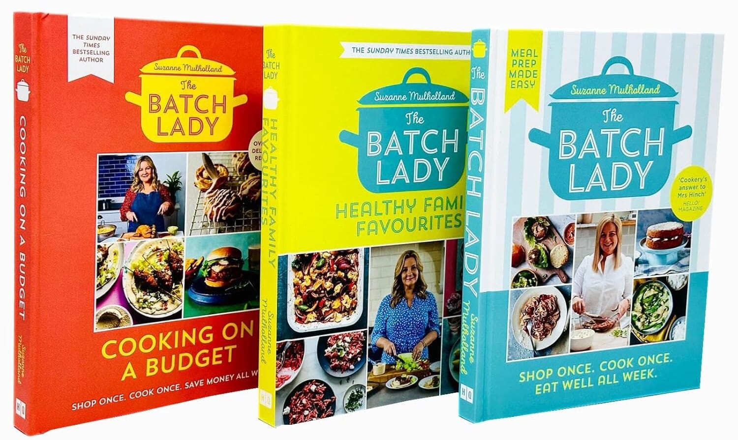 The Batch Lady Collection (The Batch Lady, Cooking on a Budget & Healthy Family Favourites) by Suzanne Mulholland 3 Books Set - Non Fiction - E-B00k