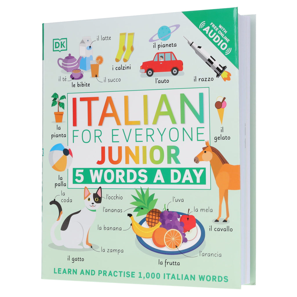 Italian for Everyone Junior 5 Words a Day: Learn and Practise 1,000 Italian Words - Ages 5-9 - Flexibound