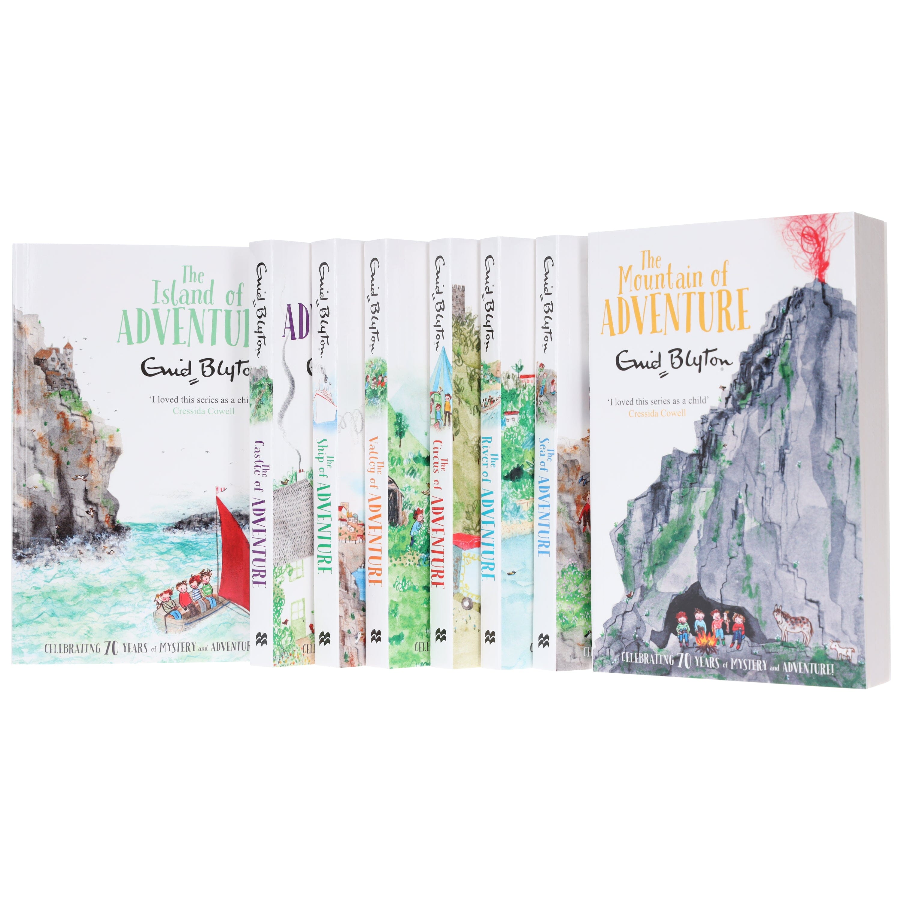 Damaged - Enid Blyton Adventure Series (Mountain, Sea, River, Circus, Valley, Ship, Castle, Island) 8 Books Collection Box set - Ages 9-14 - E-B00k - T 33