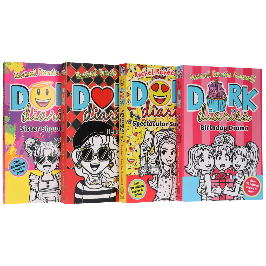 Dork Diaries Series (Vol. 13-16) By Rachel Renee Russell 4 Books Collection Set - Ages 9-11 - E-B00k