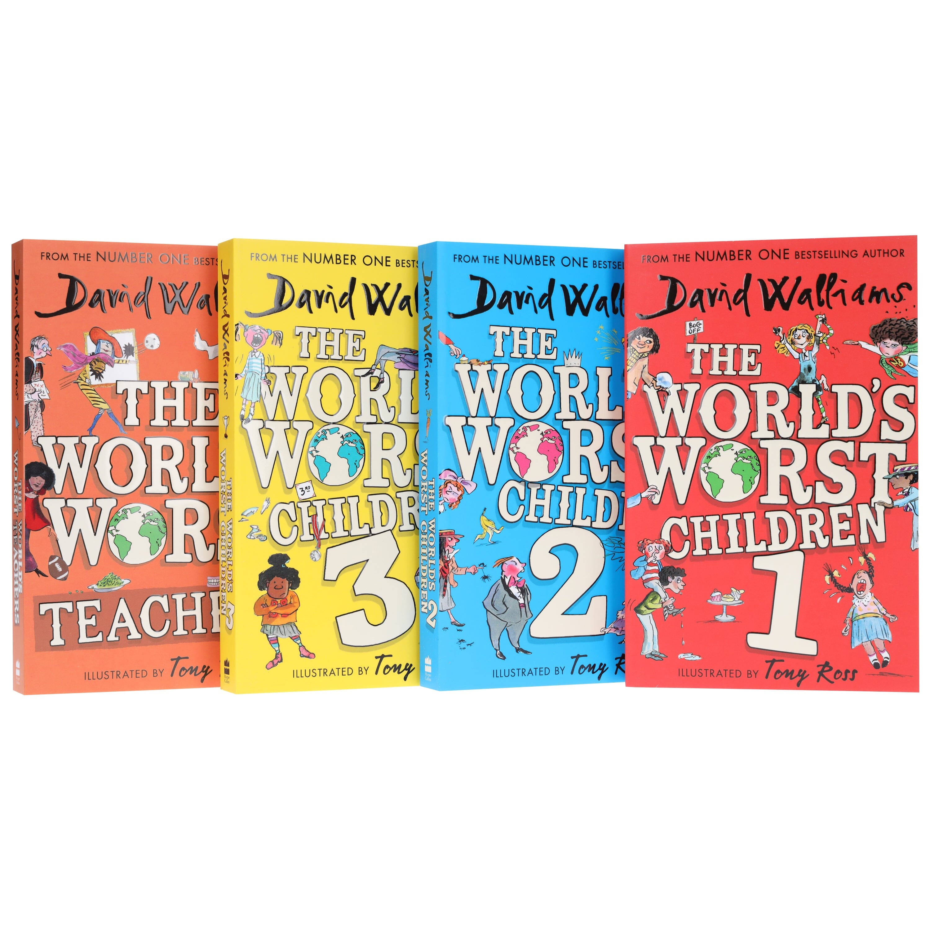 The World's Worst Children Series by David Walliams: Illustrated 4 Books Collection Set - Ages 7-12 -E-B00k