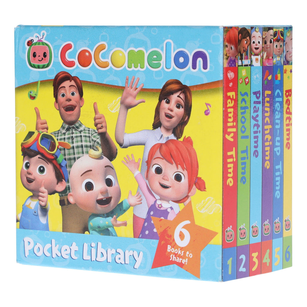 CoComelon Pocket Library: Illustrated 6 Mini books Collection E-Books Set - Ages 1-4 - Board Book