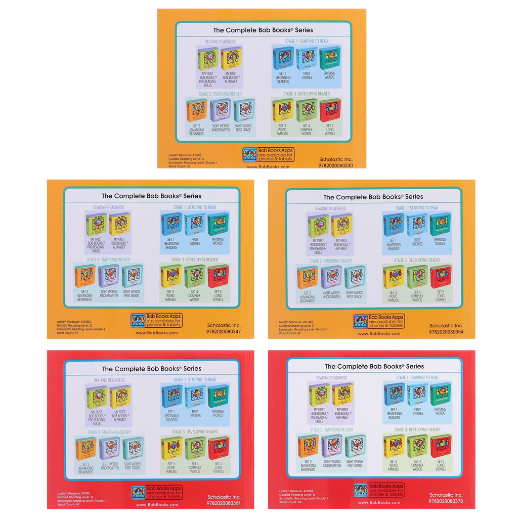 Bob Books: Rhyming Words (Stage 1: Starting To Read) 10 Books Collection Set By Scholastic - Ages 3-6 - E-B00k