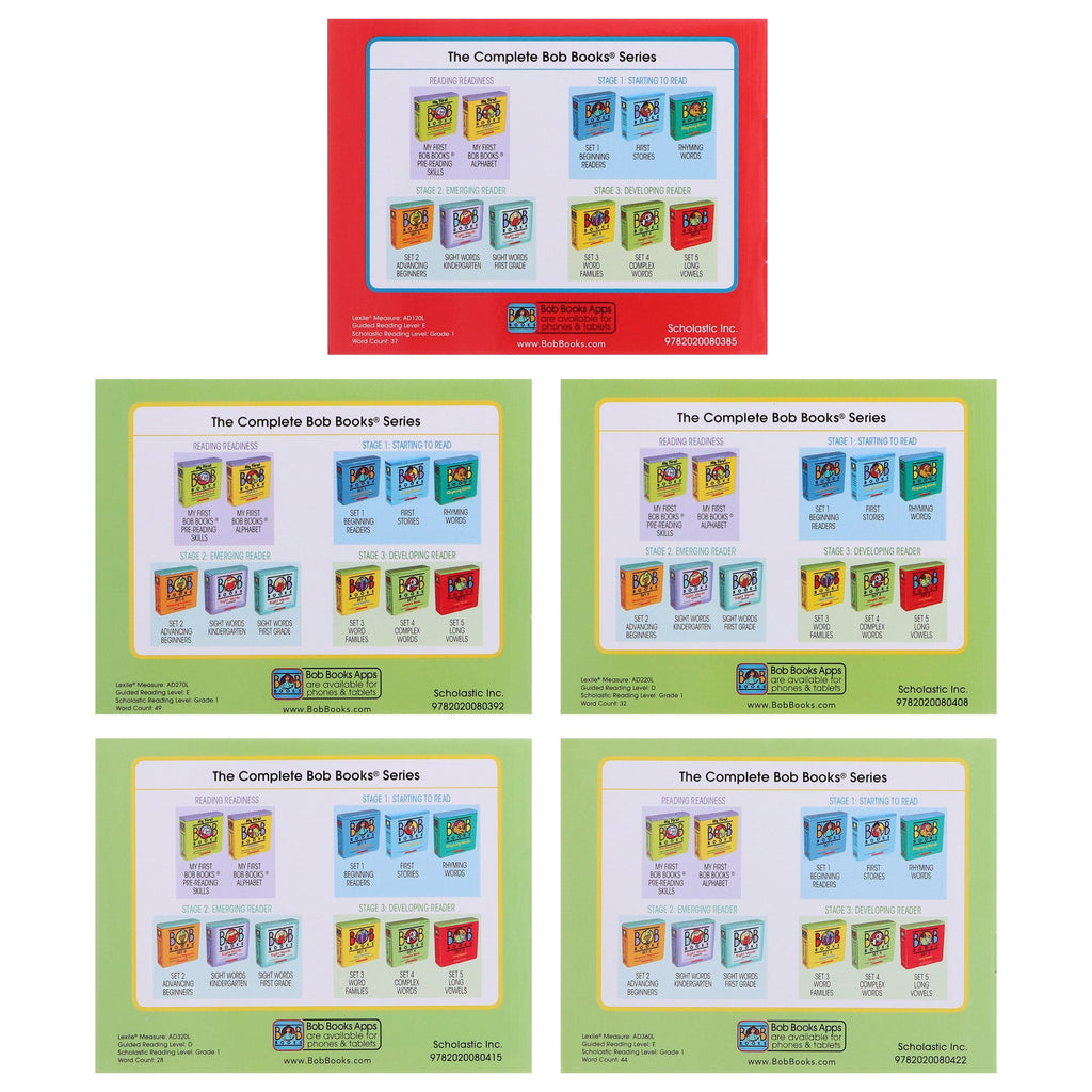 Bob Books: Rhyming Words (Stage 1: Starting To Read) 10 Books Collection Set By Scholastic - Ages 3-6 - E-B00k