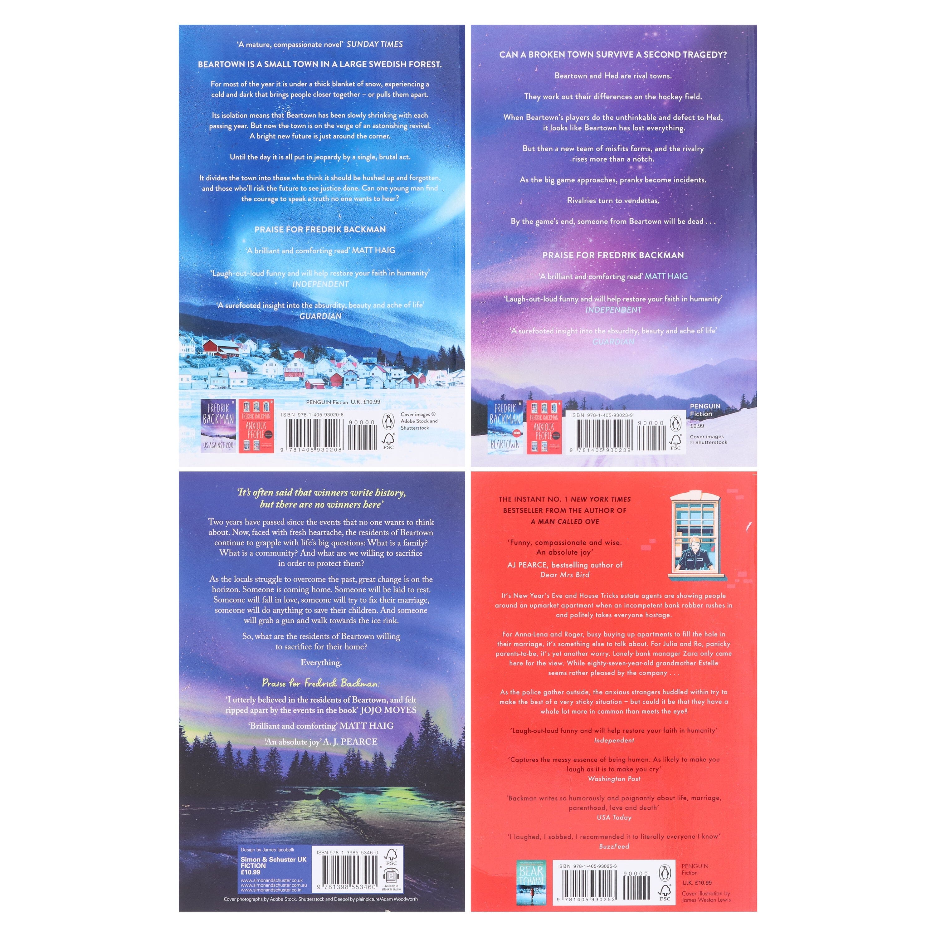 Damaged - Fredrik Backman 4 Books Collection Set - Fiction - E-B00k - T 55