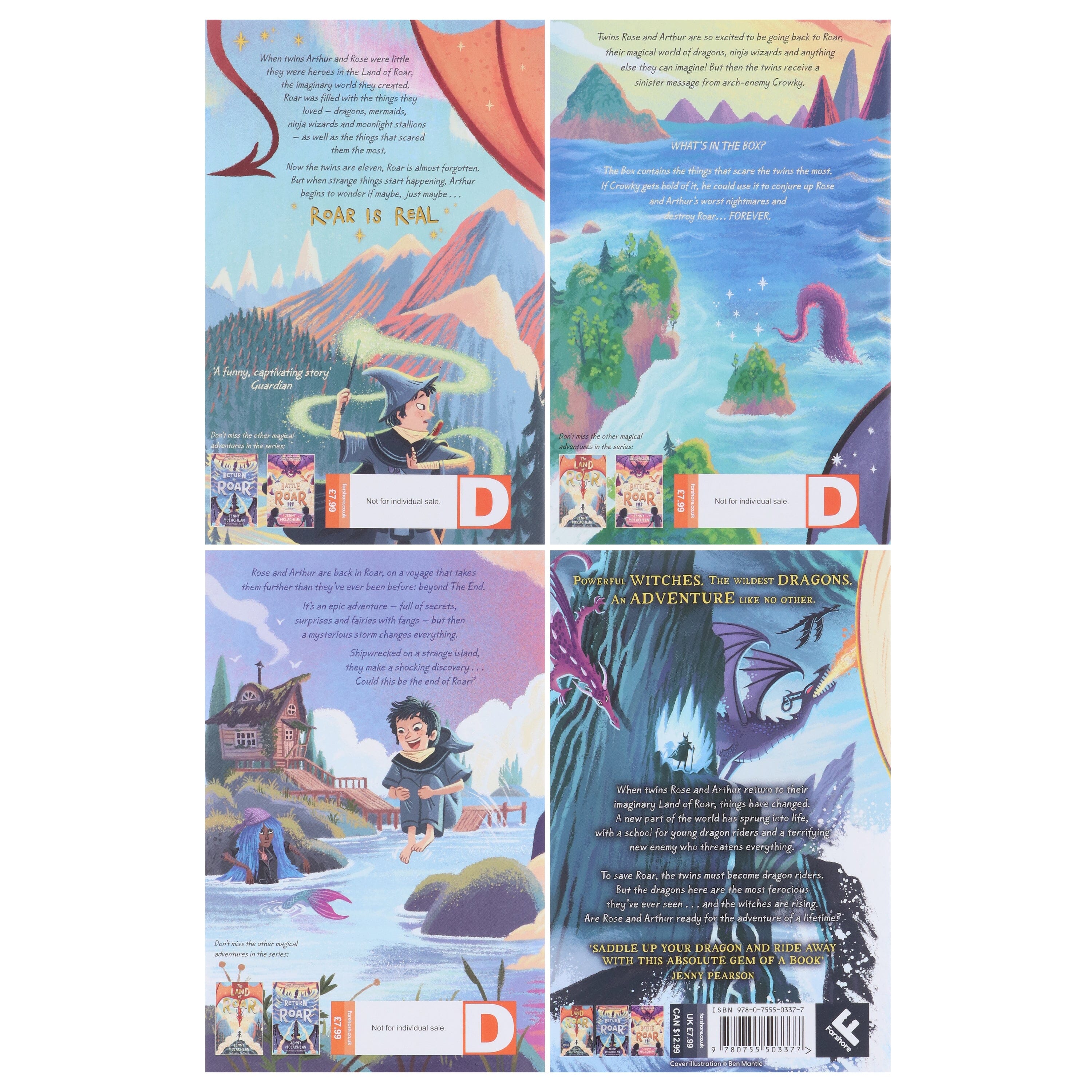 The Land of Roar Series by Jenny McLachlan Illustrated 4 Books Collection Set - Ages 9-14 - E-B00k