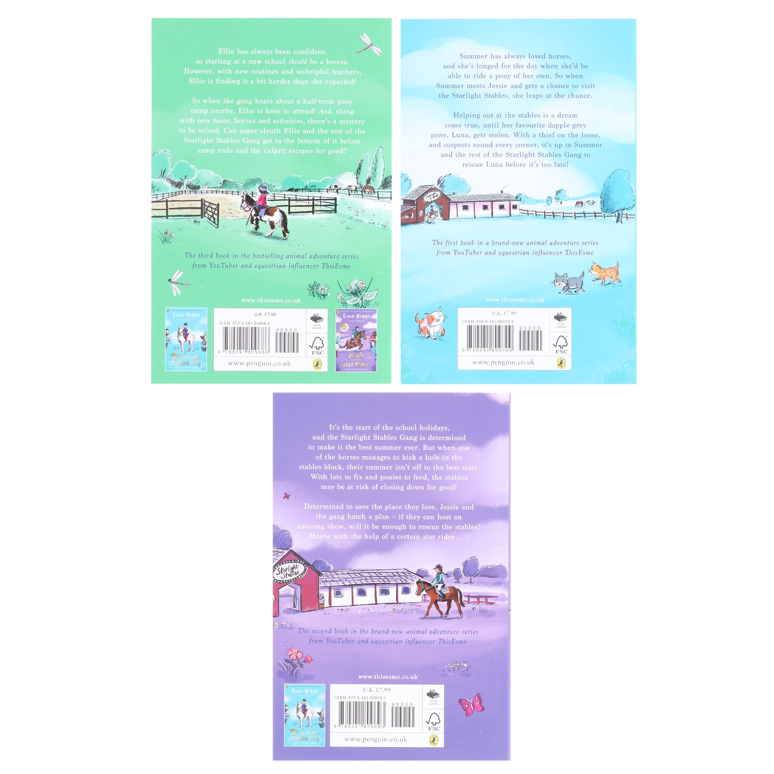 The Starlight Stables Gang Series by Esme Higgs & Jo Cotterill Illustrated 3 Books Collection Set - Ages 8-12 - E-B00k