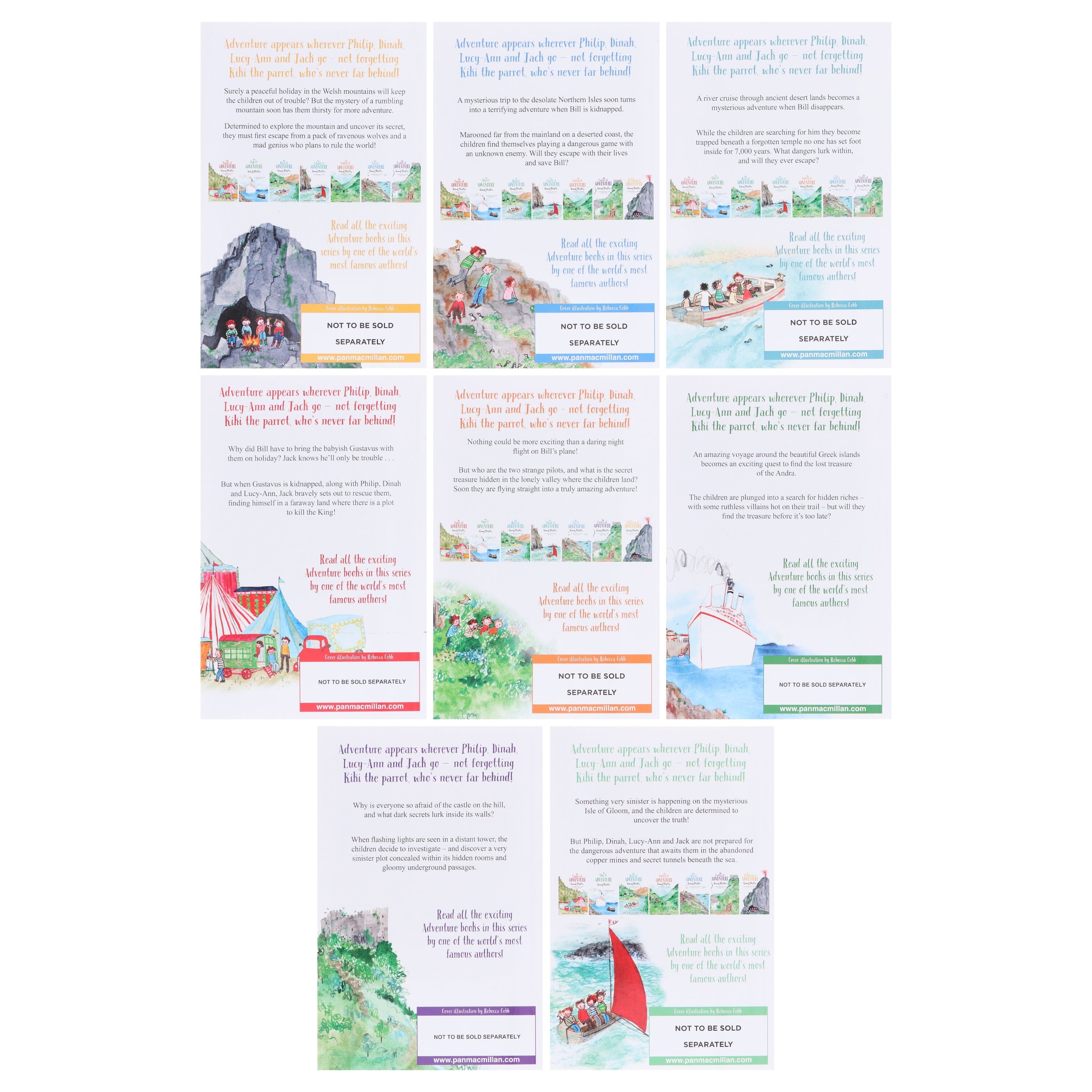 Damaged - Enid Blyton Adventure Series (Mountain, Sea, River, Circus, Valley, Ship, Castle, Island) 8 Books Collection Box set - Ages 9-14 - E-B00k - T 33