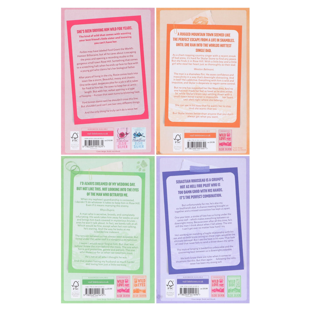 Rose Hill Series By Elsie Silver (Wild Love, Wild Eyes, Wild Side & Wild Card) 4 Books Collection Set - Fiction - E-B00k