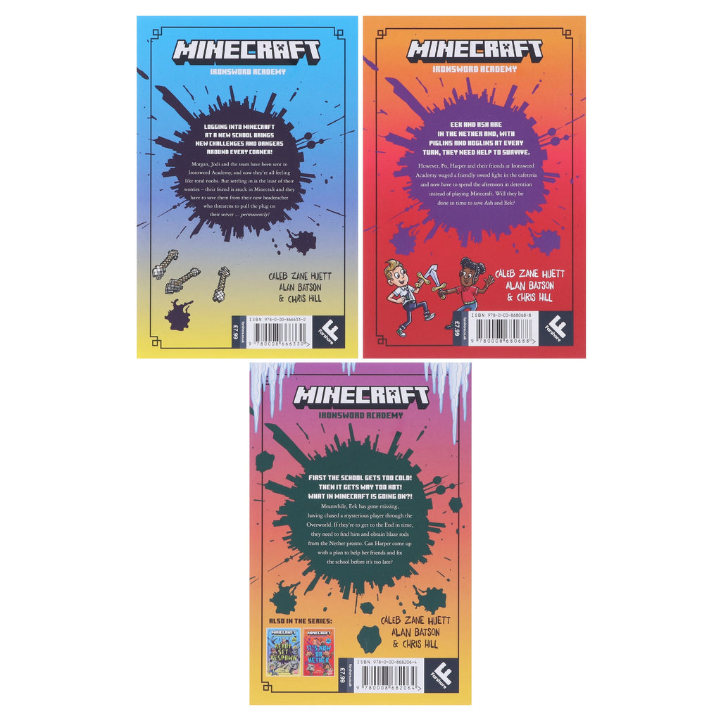Minecraft Ironsword Academy Series by Mojang AB 3 Books Collection Set - Ages 6-9 - E-B00k